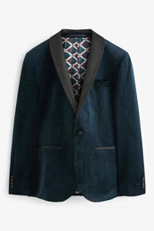 Sakko Slim Fit Blazer aus Samt (1-tlg)