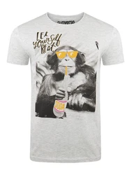 riverso T-Shirt Herren Fotoprintshirt RIVCharly Regular Fit Grau