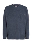 Tommy Jeans Langarmshirt TJM RLX WAFFLE SNIT TEE Dunkelblau/Grau/Dunkelgrau