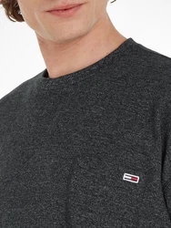 Tommy Jeans Langarmshirt TJM RLX WAFFLE SNIT TEE Dunkelgrau/Grau/Dunkelblau