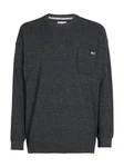 Tommy Jeans Langarmshirt TJM RLX WAFFLE SNIT TEE Dunkelgrau/Grau/Dunkelblau