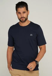 Jack & Jones T-Shirt JJELIF TEE SS CREW NECK Dunkelblau/Hellblau/Blau