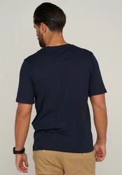 Jack & Jones T-Shirt JJELIF TEE SS CREW NECK Dunkelblau/Hellblau/Blau