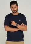 Jack & Jones T-Shirt JJELIF TEE SS CREW NECK Dunkelblau/Hellblau/Blau