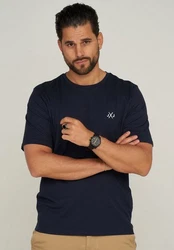 Jack & Jones T-Shirt JJELIF TEE SS CREW NECK Dunkelblau/Hellblau/Blau