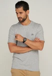 Jack & Jones T-Shirt JJELIF TEE SS CREW NECK Grau/Hellgrau/Rot