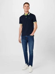 Jack & Jones Poloshirt JJEPAULOS POLO SS NOOS Dunkelblau/Blau/Türkis