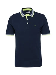 Jack & Jones Poloshirt JJEPAULOS POLO SS NOOS Dunkelblau/Blau/Türkis