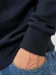 Jack & Jones Kapuzensweatshirt JJOSCAR SWEAT HOOD Dunkelblau/Blau