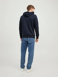 Jack & Jones Kapuzensweatshirt JJOSCAR SWEAT HOOD Dunkelblau/Blau