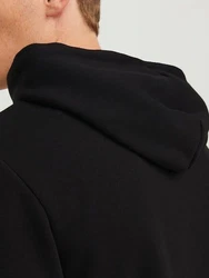 Jack & Jones Kapuzensweatshirt JJOSCAR SWEAT HOOD Schwarz/Hellblau