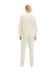 TOM TAILOR Langarmshirt Khaki/Beige/Weiß/Creme