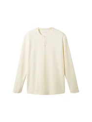 TOM TAILOR Langarmshirt Khaki/Beige/Weiß/Creme