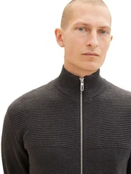TOM TAILOR Strickjacke anthrazit