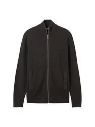 TOM TAILOR Strickjacke anthrazit