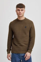 !Solid Pullover 'Valencia' Khaki/Dunkelgrün
