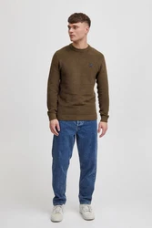 !Solid Pullover 'Valencia' Khaki/Dunkelgrün