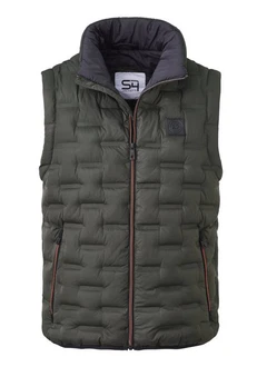 S4 Jackets Steppweste ARES Sportive Outdoorweste Dunkelgrün/Dunkelgrau/Braun/Schwarz/Hellgrau