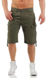 Big Seven Jeansshorts Brian Cargo Shorts Herren Hose Dunkelgrün/Khaki/Grün