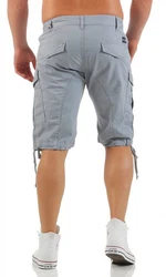 Big Seven Jeansshorts Brian Cargo Shorts Herren Hose Blau/Grau
