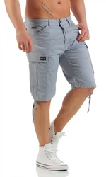 Big Seven Jeansshorts Brian Cargo Shorts Herren Hose Blau/Grau