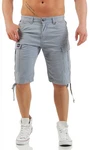 Big Seven Jeansshorts Brian Cargo Shorts Herren Hose Blau/Grau