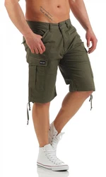 Big Seven Jeansshorts Brian Cargo Shorts Herren Hose Dunkelgrün/Khaki/Grün