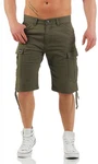 Big Seven Jeansshorts Brian Cargo Shorts Herren Hose Dunkelgrün/Khaki/Grün