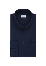 Businesshemd Schwarze Rose Regular Langarm Button-Down-Kragen Uni