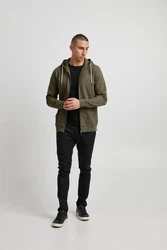 11 Project Sweatjacke PRGarrick Dunkelgrün/Khaki