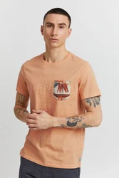 Blend T-Shirt BLEND Style BHTrop Beige/Rot/Orange