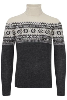 Blend Norwegerpullover BHTjesse Dunkelgrau/Grau/Schwarz