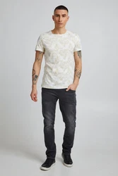 Blend T-Shirt BLEND BHAage Dunkelgrün/Khaki/Creme/Weiß/Gelb