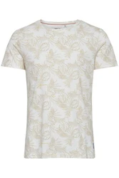 Blend T-Shirt BLEND BHAage Dunkelgrün/Khaki/Creme/Weiß/Gelb