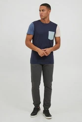 Blend T-Shirt BLEND BHLamberto Dunkelblau/Hellblau/Blau