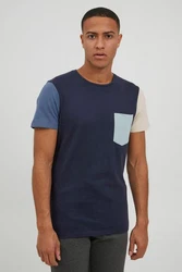 Blend T-Shirt BLEND BHLamberto Dunkelblau/Hellblau/Blau