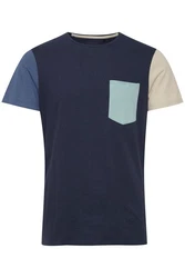 Blend T-Shirt BLEND BHLamberto Dunkelblau/Hellblau/Blau
