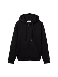 TOM TAILOR Denim Hoodie FULLZIP Schwarz