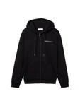 TOM TAILOR Denim Hoodie FULLZIP Schwarz