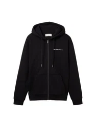 TOM TAILOR Denim Hoodie FULLZIP Schwarz