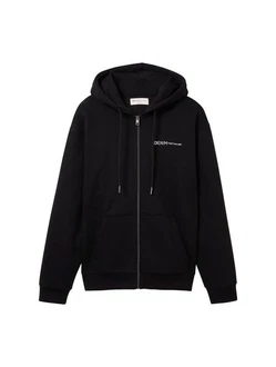 TOM TAILOR Denim Hoodie FULLZIP Schwarz