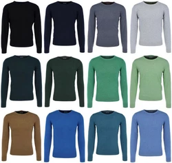 TOM TAILOR Rundhalspullover Dunkelblau/Schwarz