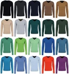 TOM TAILOR Herren Basic Pullover mit V-Ausschnitt (1012820) Mischfarben/Beige/Blau/Hellblau
