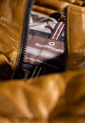 Milestone Lederjacke MS-Aversa Braun/Gelb/Beige
