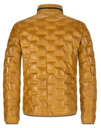 Milestone Lederjacke MS-Aversa Braun/Gelb/Beige