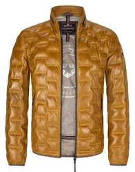 Milestone Lederjacke MS-Aversa Braun/Gelb/Beige