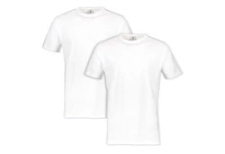 LERROS T-Shirt Kurzarmshirt Doppelpack Regular Fit Weiß/Creme