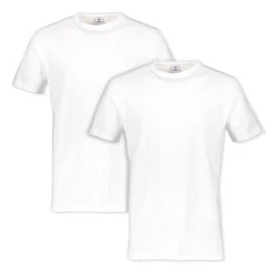 LERROS T-Shirt Kurzarmshirt Doppelpack Regular Fit Weiß/Creme