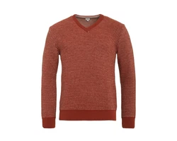LIVING CRAFTS Strickpullover PIERCE Orange/Braun/Rot