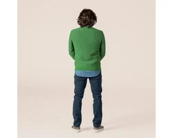 LIVING CRAFTS Strickpullover PIERCE Dunkelgrün/Grün